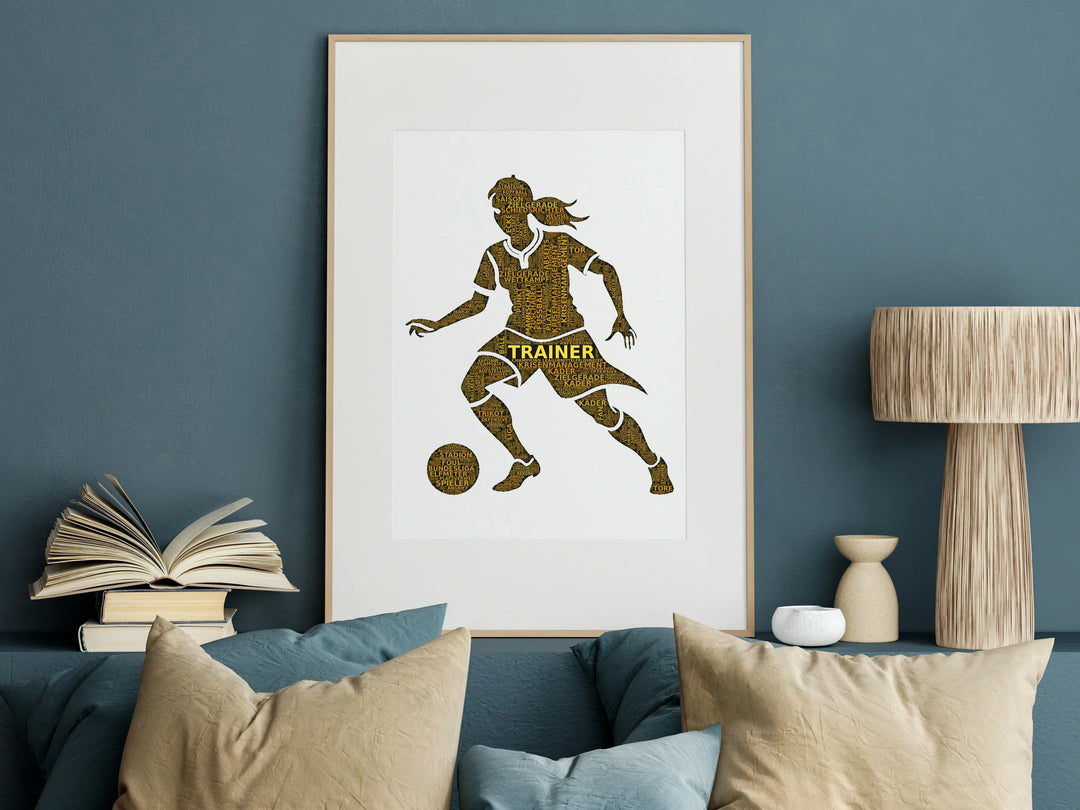 Personalisiertes Fußball-Poster als Wortwolke – Geschenk für Fußballer