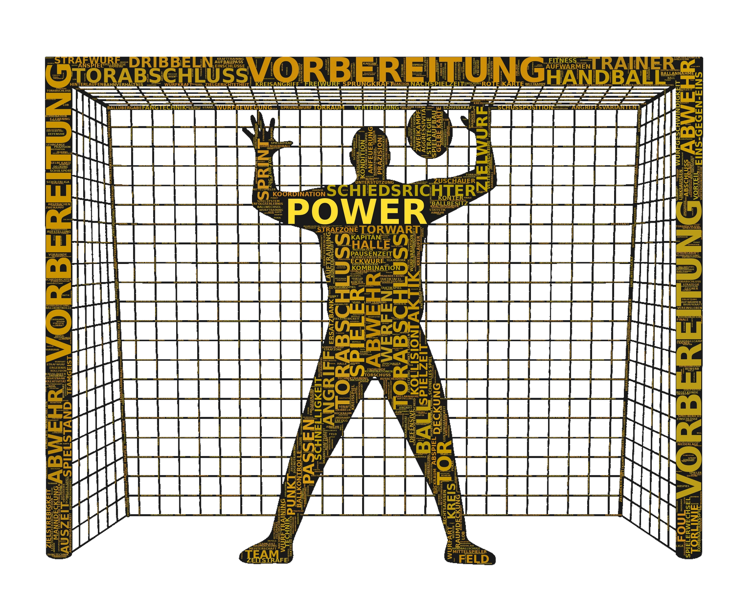 Personalisierte Handball-Wortwolke von CORYVE