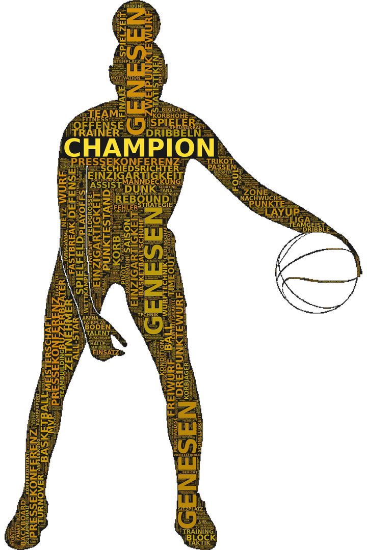 Der Funke – Basketball-Wortwolke