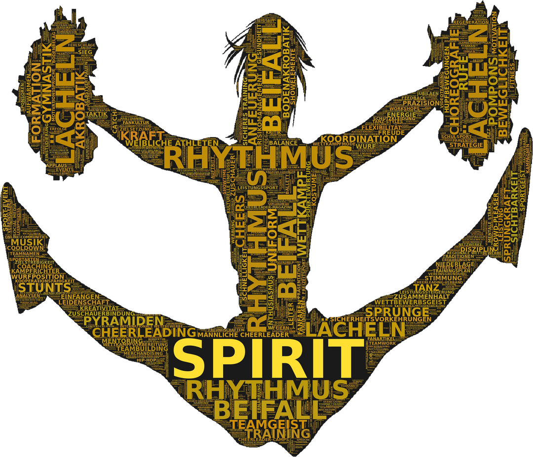 Lauter als Worte – Cheerleading-Wortwolke