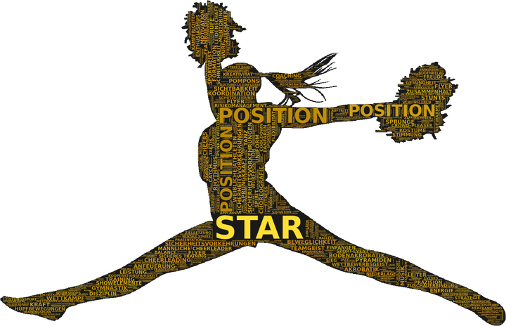 Aufsteigender Spirit – Cheerleading-Wortwolke