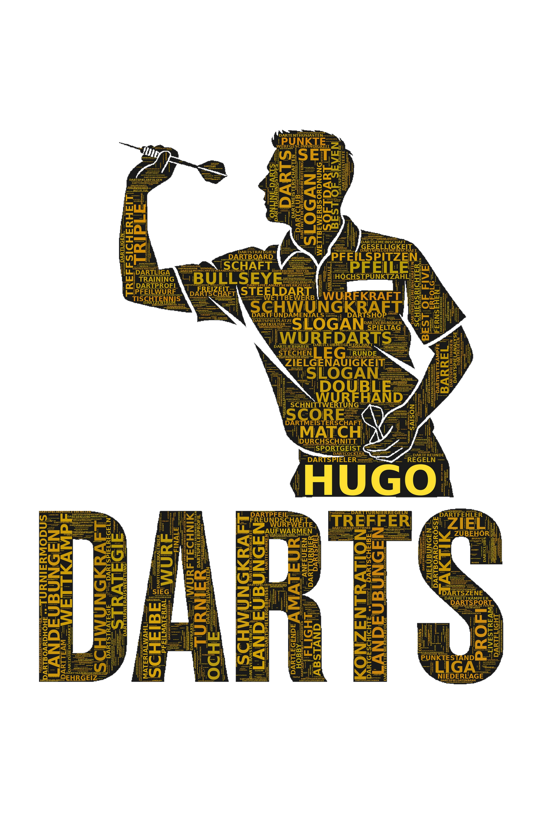 Bullseye-König – Dart-Wortwolke