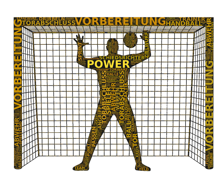 Die Wand – Handball-Wortwolke