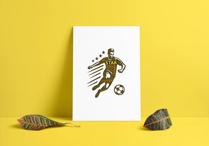 Der Star-Stürmer – Fußball-Wortwolke