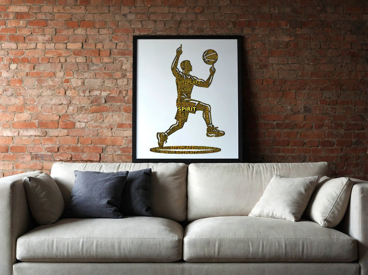 Zum Ballern geboren – Basketball-Wortwolke