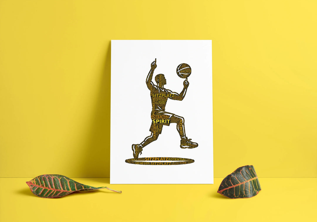 Zum Ballern geboren – Basketball-Wortwolke