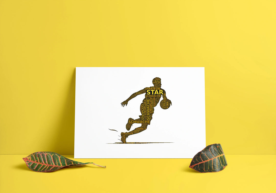 Herz des Spiels – Basketball-Wortwolke