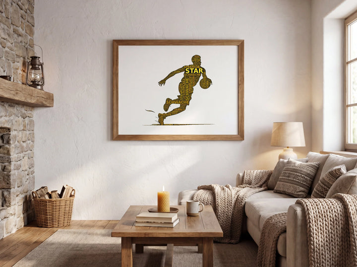 Herz des Spiels – Basketball-Wortwolke