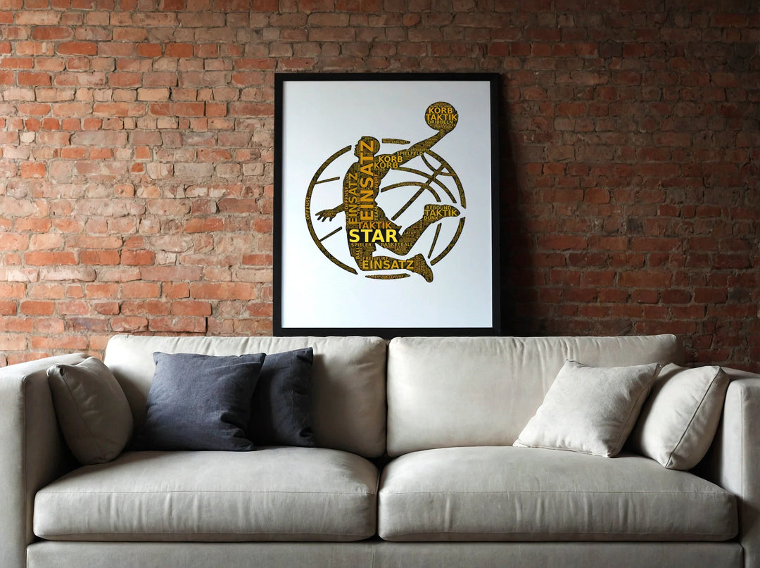 Rollender Donner – Basketball-Wortwolke