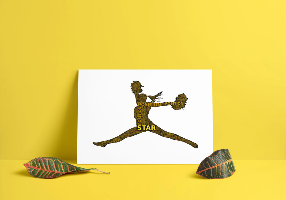 Aufsteigender Spirit – Cheerleading-Wortwolke
