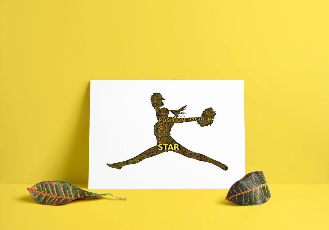 Aufsteigender Spirit – Cheerleading-Wortwolke