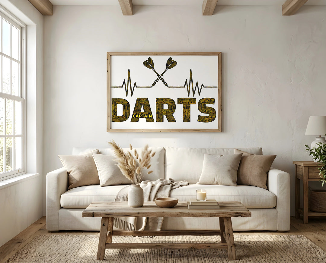 Der Herzschlag – Dart-Wortwolke