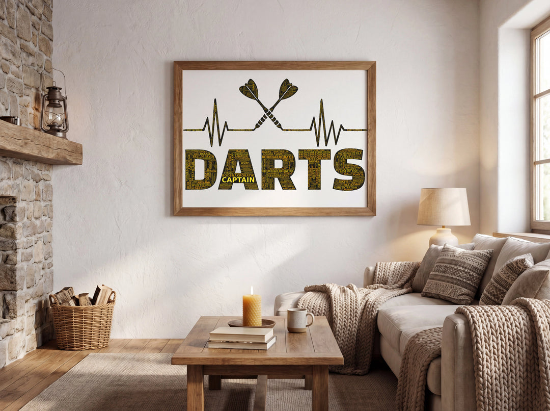 Der Herzschlag – Dart-Wortwolke