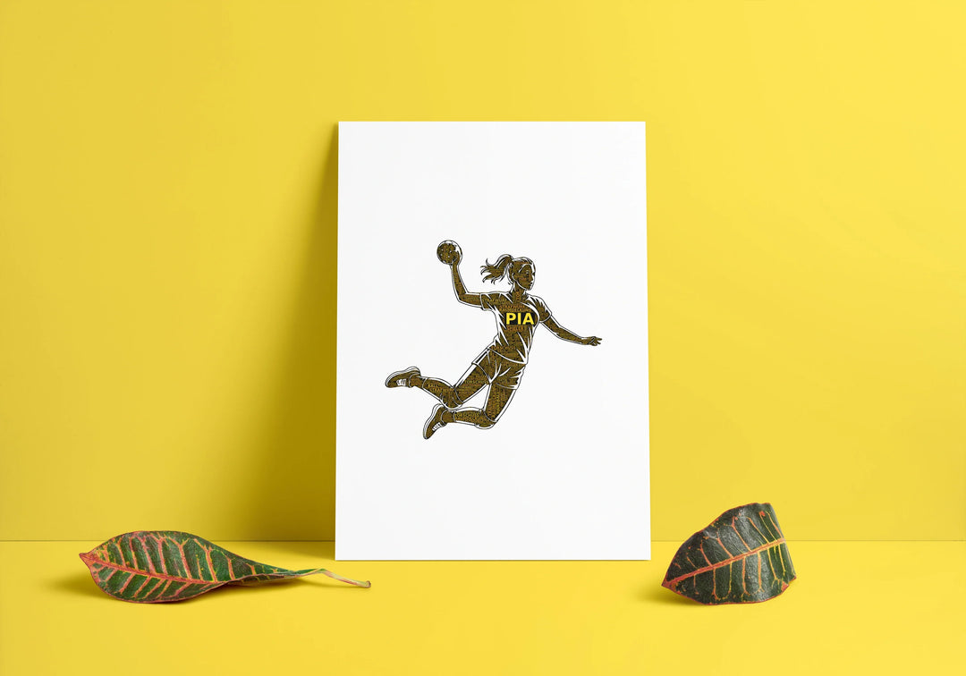 Königin des Sprungwurfs – Handball-Wortwolke