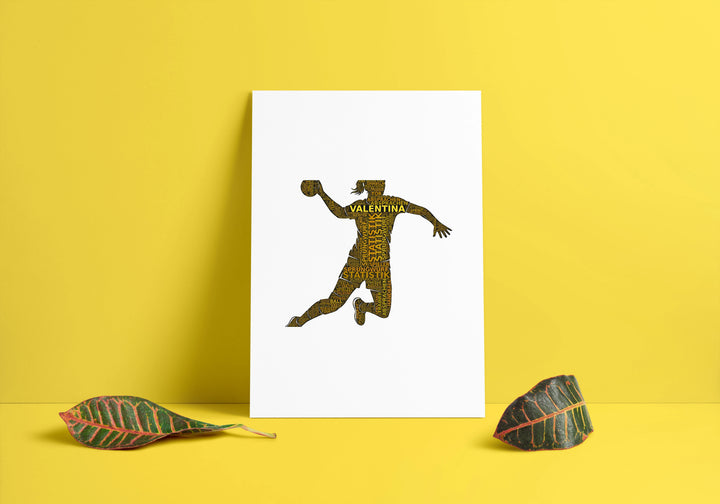 Königin des Feldes – Handball-Wortwolke